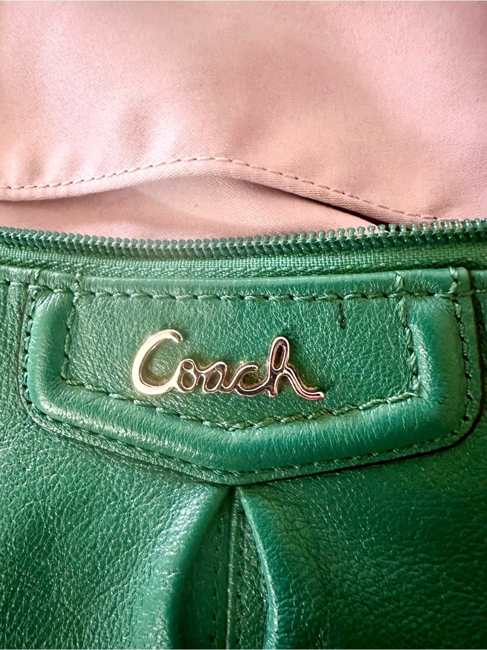 Coach Ashley Y2K Style Teal Leather Crossbody Bag Silver Hardware - Picture 5 of 14